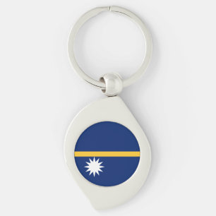 Flagge von Nauru Schlüsselanhänger