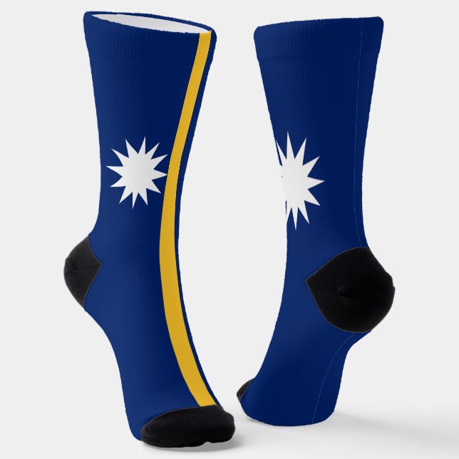 Flagge von Nauru Socken (Gewinkelt)
