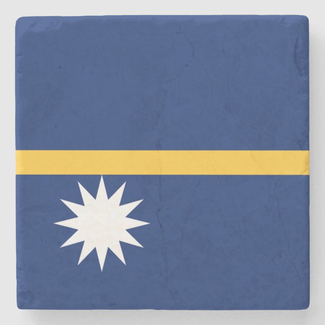Flagge von Nauru Steinuntersetzer (Vorderseite)