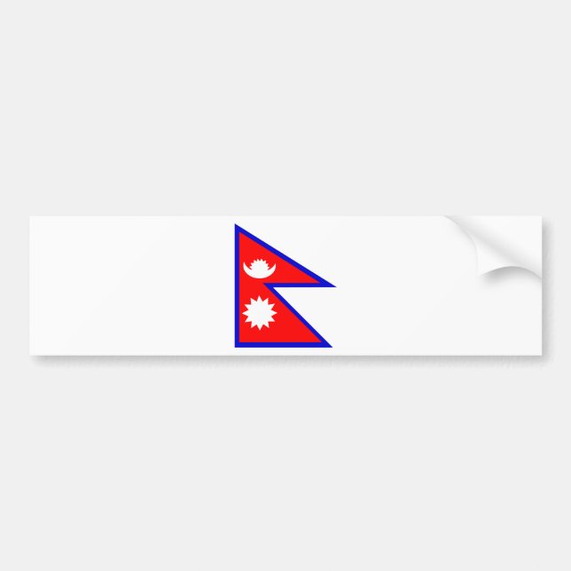 Flagge von Nepal Autoaufkleber (Vorne)