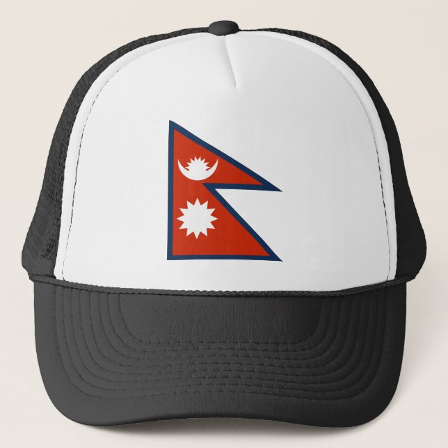 Flagge von Nepal Truckerkappe (Vorderseite)
