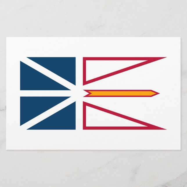 Flagge von Neufundland und Labrador (Kanada) Briefpapier (Vorderseite)