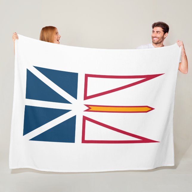 Flagge von Neufundland und Labrador (Kanada) Fleecedecke (Beispiel)