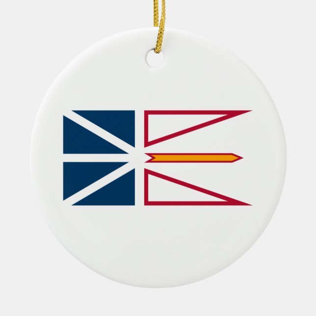 Flagge von Neufundland und Labrador (Kanada) Keramik Ornament (Vorne)