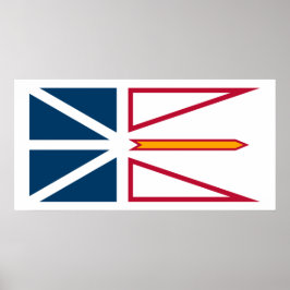 Flagge von Neufundland und Labrador (Kanada) Poster