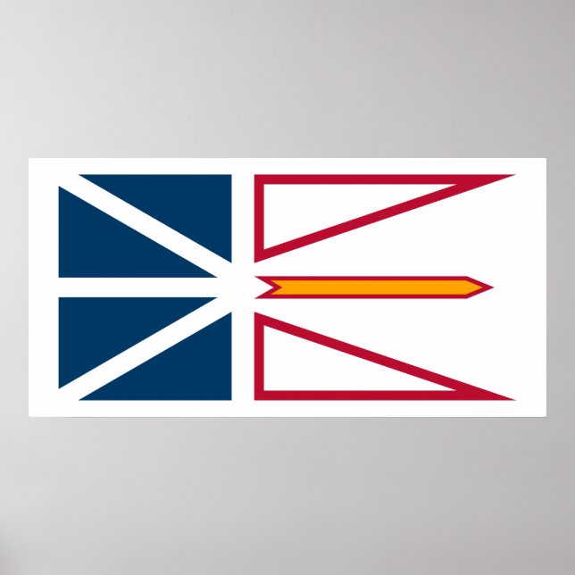 Flagge von Neufundland und Labrador (Kanada) Poster (Vorne)