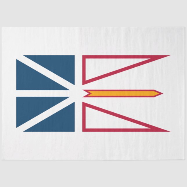 Flagge von Neufundland und Labrador (Kanada) Seidenpapier (Vorderseite)
