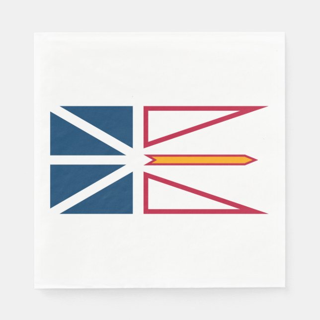 Flagge von Neufundland und Labrador (Kanada) Serviette (Vorderseite)