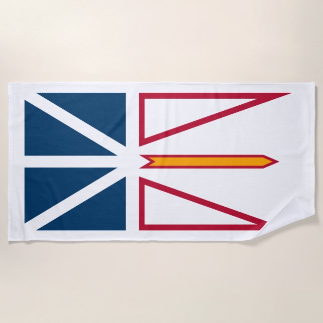 Flagge von Neufundland und Labrador (Kanada) Strandtuch (Vorderseite)