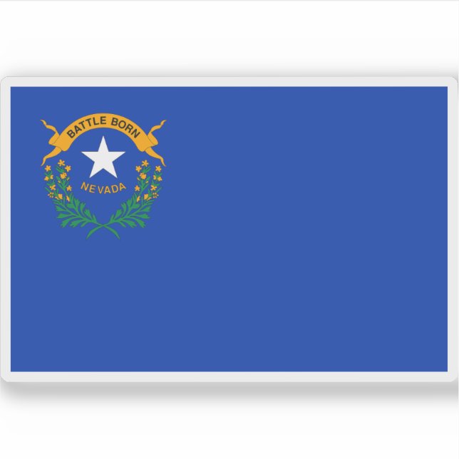 Flagge von Nevada Aufkleber (Vorderseite)