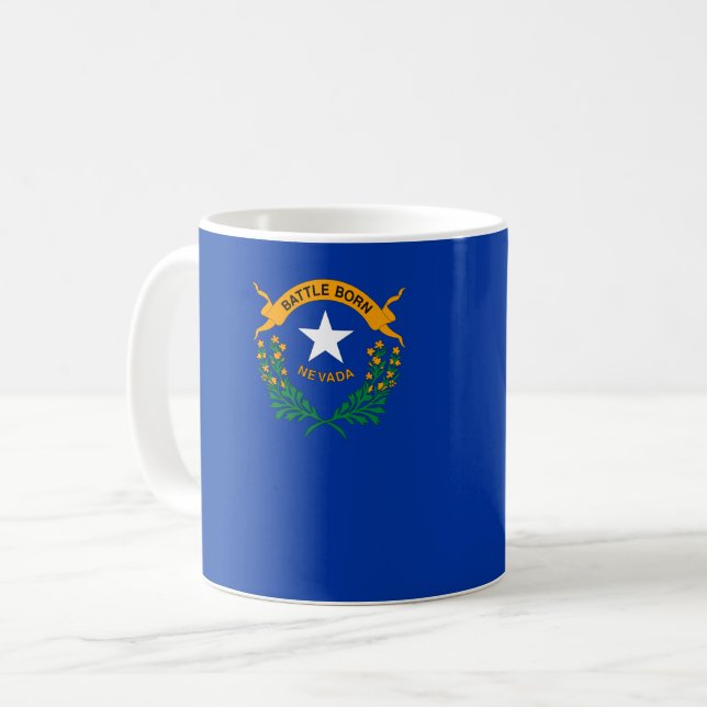 Flagge von Nevada Kaffeetasse (Vorderseite Links)