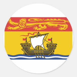 Flagge von New Brunswick, Kanada Runder Aufkleber
