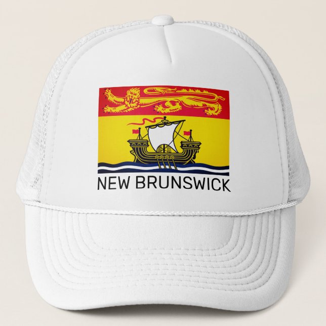 Flagge von New Brunswick, Kanada Truckerkappe (Vorderseite)