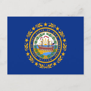 Flagge von New Hampshire Postkarte