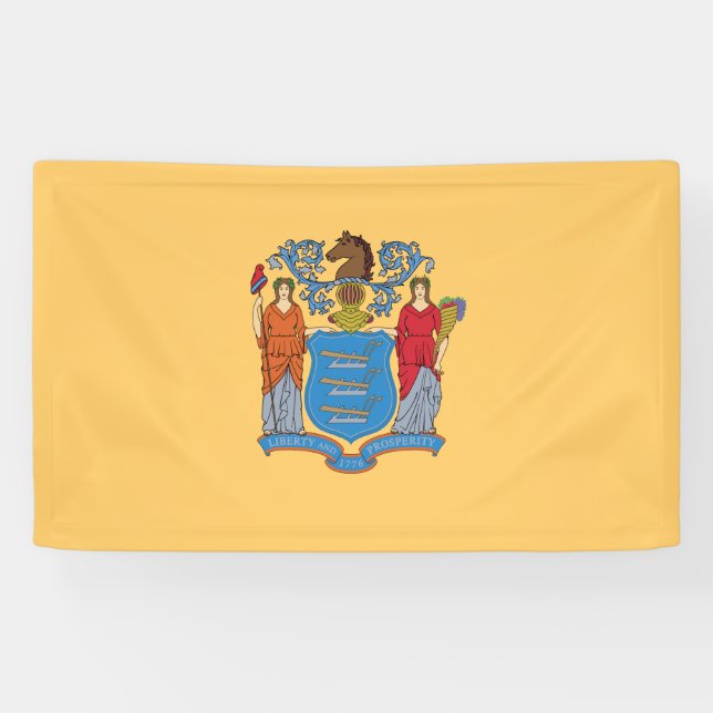 Flagge von New Jersey Banner (Horizontal)