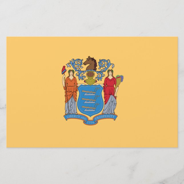 Flagge von New Jersey Briefpapier (Vorderseite)