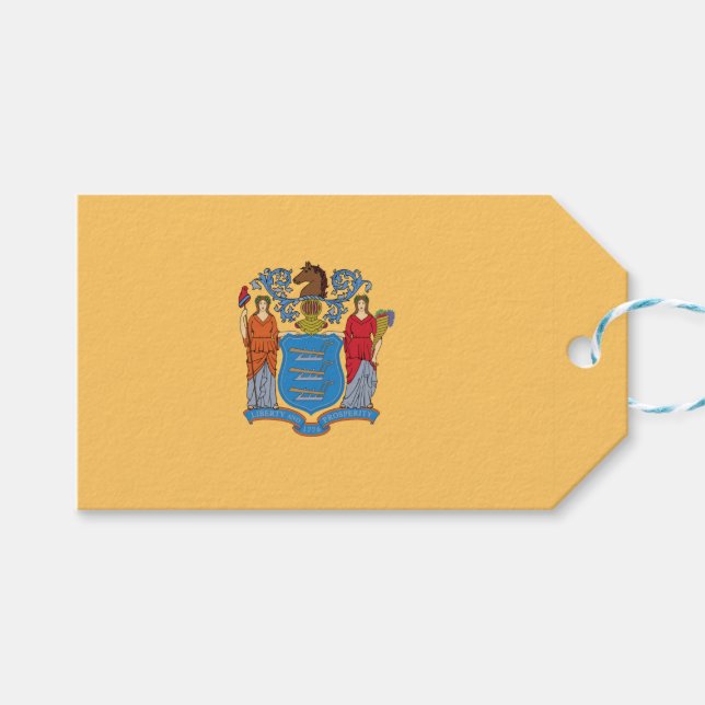 Flagge von New Jersey Geschenkanhänger (Vorderseite (Horizontal))