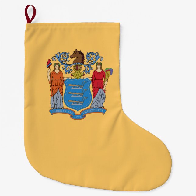 Flagge von New Jersey Großer Weihnachtsstrumpf (Vorderseite)
