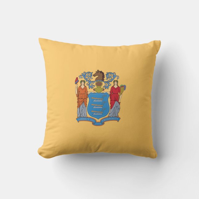 Flagge von New Jersey Kissen (Vorderseite)