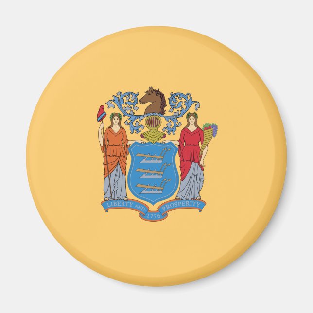 Flagge von New Jersey Magnet (Vorne)