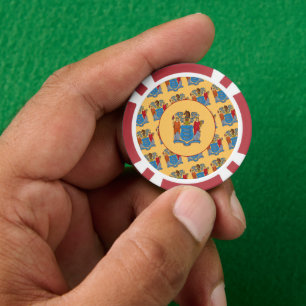 Flagge von New Jersey Pokerchips