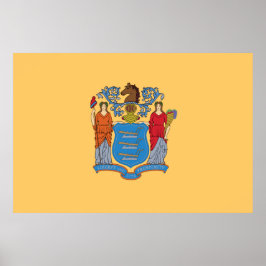 Flagge von New Jersey Poster