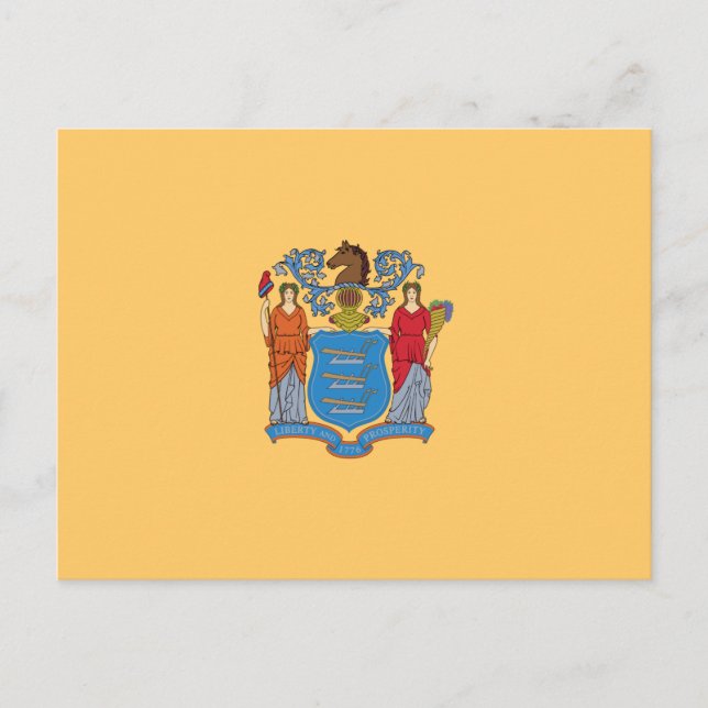 Flagge von New Jersey Postkarte (Vorderseite)