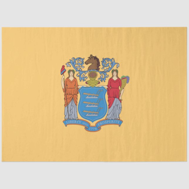 Flagge von New Jersey Seidenpapier (Vorderseite)