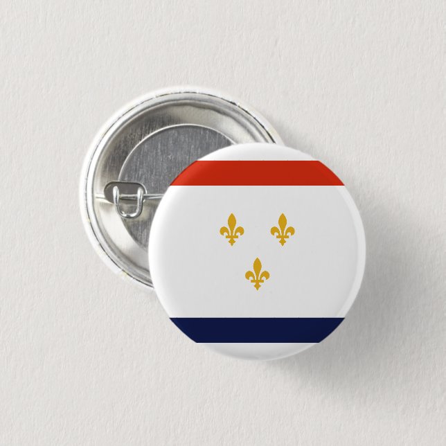 Flagge von New Orleans Button (Vorne & Hinten)