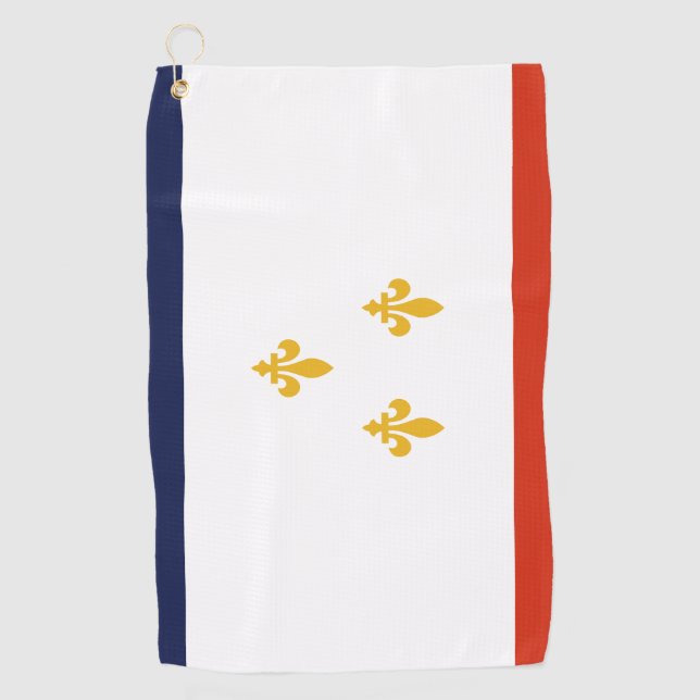Flagge von New Orleans Golfhandtuch (Vorderseite)