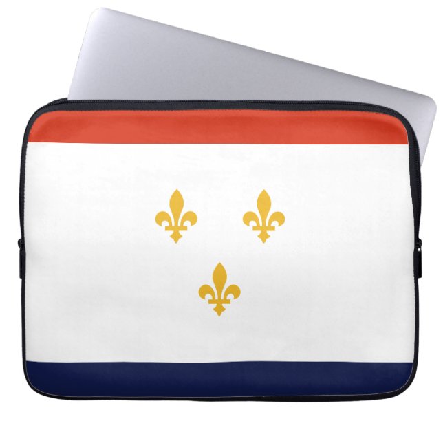 Flagge von New Orleans Laptopschutzhülle (Vorderseite)