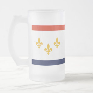Flagge von New Orleans, Louisiana Wham-O Frisbee Mattglas Bierglas