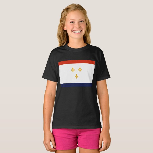 Flagge von New Orleans T-Shirt (Vorne ganz)
