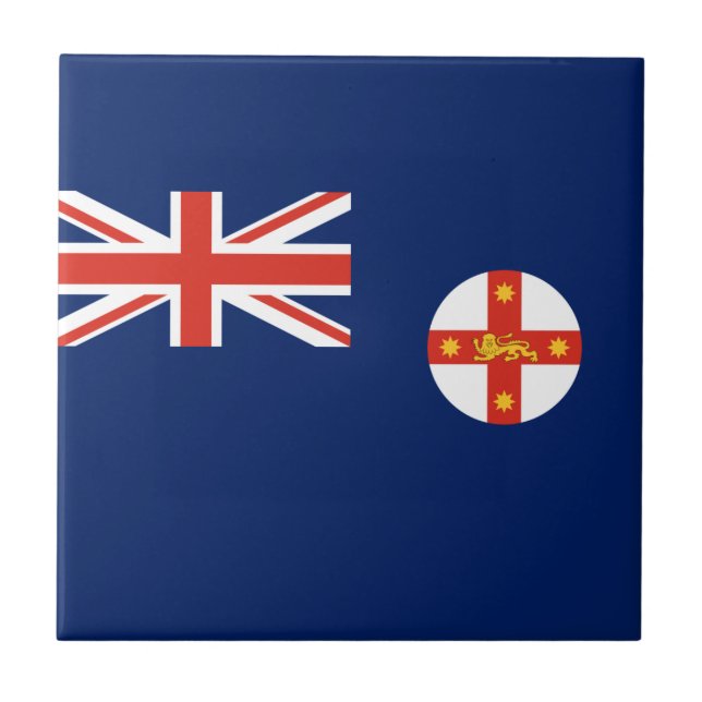 Flagge von New South Wales (australischer Staat) Fliese (Vorderseite)