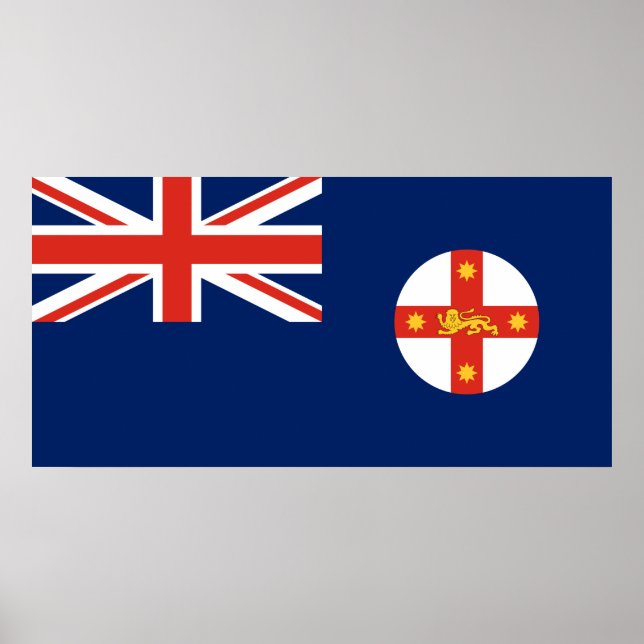 Flagge von New South Wales (australischer Staat) Poster (Vorne)