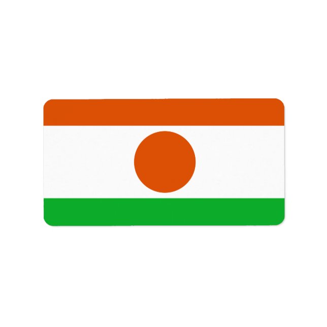 Flagge von Niger Adressaufkleber (Vorne)