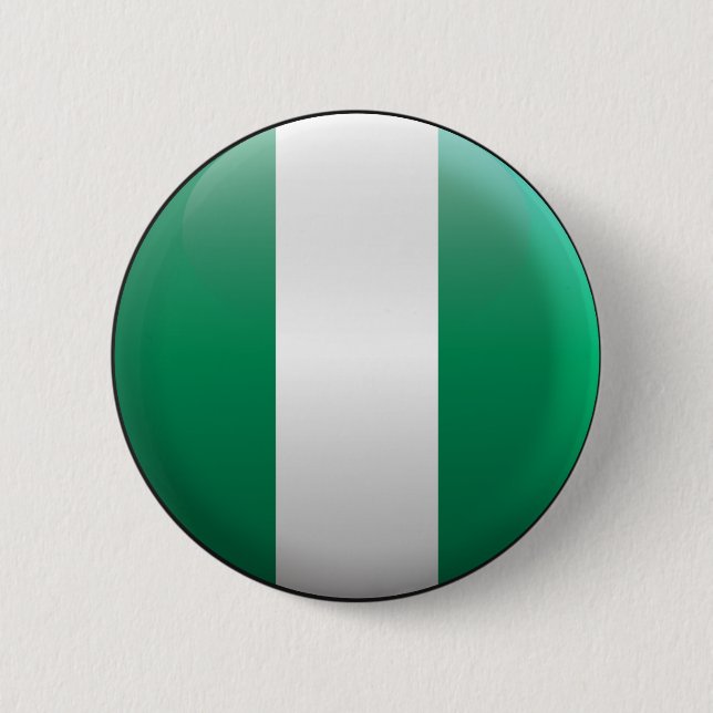 Flagge von Nigeria Button (Vorderseite)
