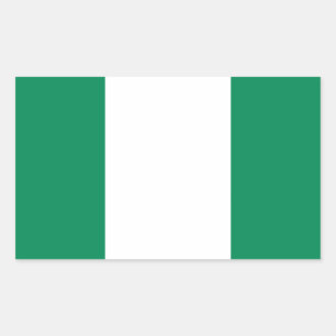 Flagge von Nigeria Rechteckiger Aufkleber