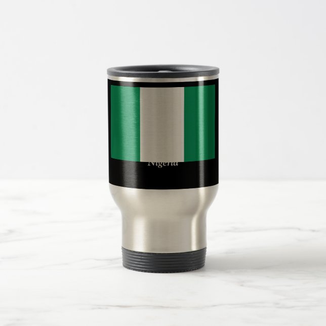 Flagge von Nigeria Reisebecher (Mittel)