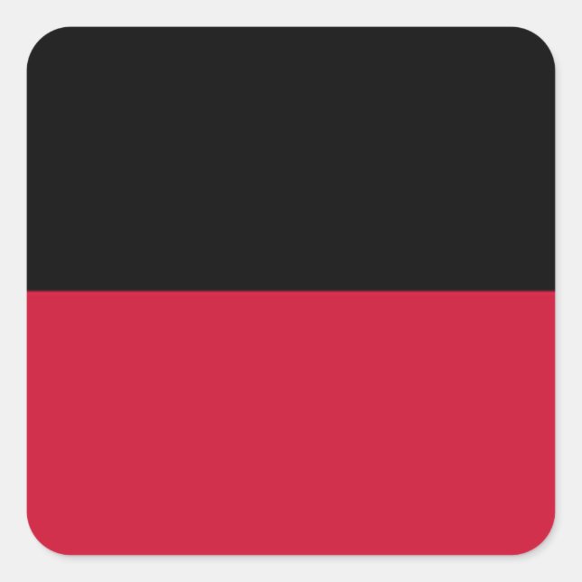 Flagge von Nijmegen Quadratischer Aufkleber (Vorderseite)