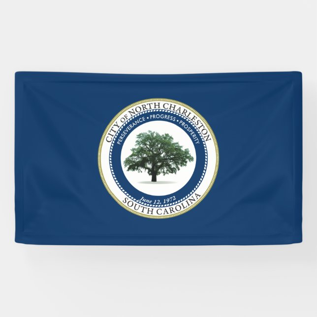 Flagge von Nord-Charleston (South Carolina) Banner (Horizontal)