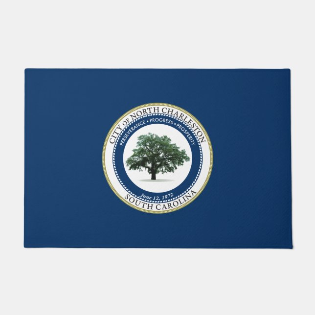 Flagge von Nord-Charleston (South Carolina) Fußmatte (Vorderseite)