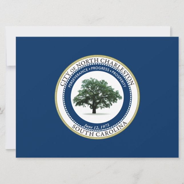 Flagge von Nord-Charleston (South Carolina) Karte (Vorderseite)