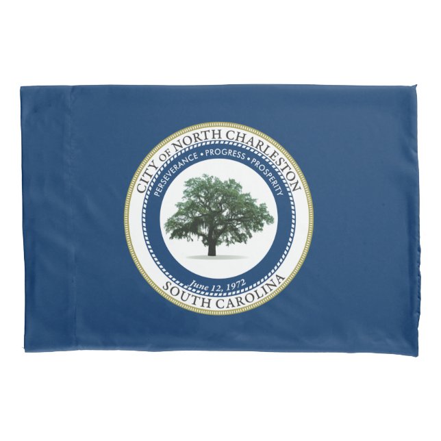 Flagge von Nord-Charleston (South Carolina) Kissenbezug (Vorderseite-Links)