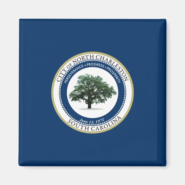 Flagge von Nord-Charleston (South Carolina) Magnet (Vorne)