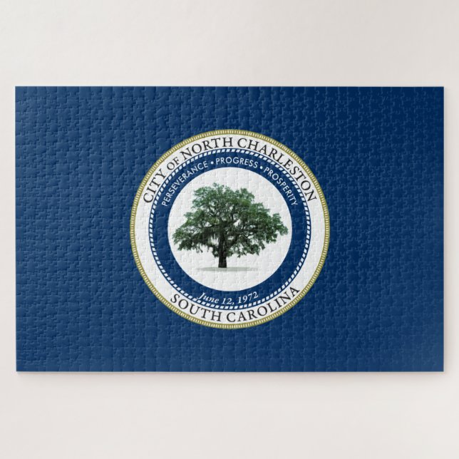 Flagge von Nord-Charleston (South Carolina) Puzzle (Horizontal)