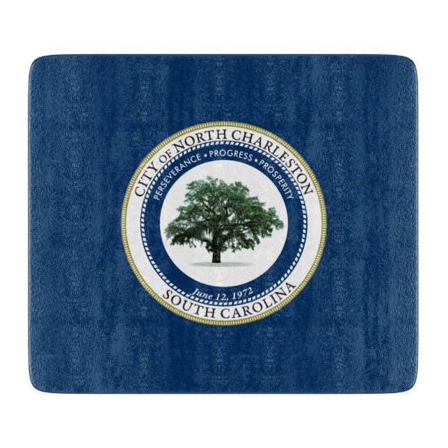 Flagge von Nord-Charleston (South Carolina) Schneidebrett (Vorderseite)