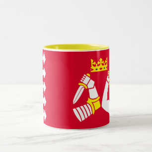 Flagge von Nordkarelien Zweifarbige Tasse