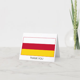 Flagge von Nordossetien Dankeskarte