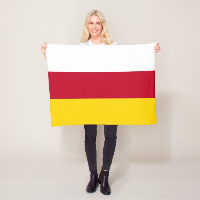Flagge von Nordossetien Fleecedecke (Beispiel)